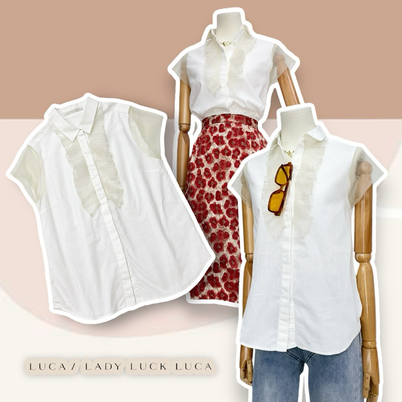 LUCA / LADY LUCK LUCA top made in Japan 🇯🇵 สี off white