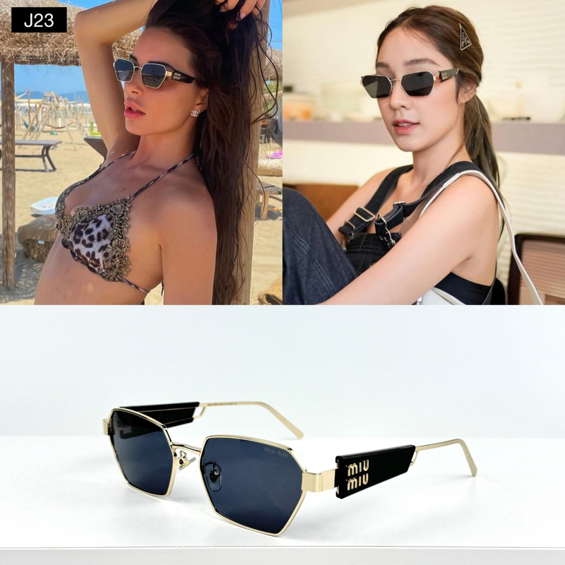 [J23] แว่นกันแดด mi* มาแรงมากกก ทรงสวย งานเป๊ะ เลนส์ UV400