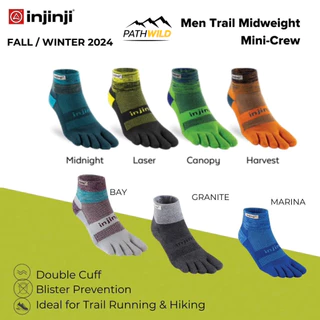 INJINJI TRAIL MIDWEIGHT MINI-CREW XTRALIFE ถุงเท้าแยกนิ้ว เหมาะกับการวิ่ง การออกกำลังกาย หรือใส่ในชีวิตประจำวัน