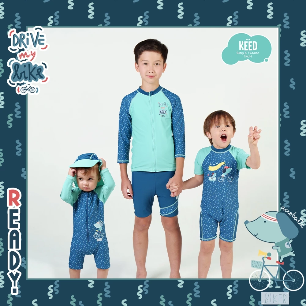 KEED : ชุดว่ายน้ำเด็ก BOY BIKER ป้องกัน UV 50+
