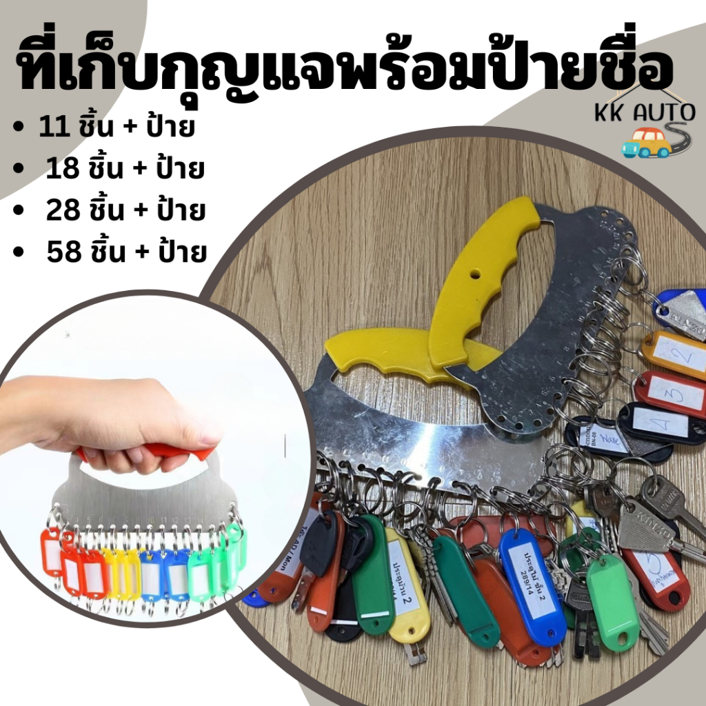 สินค้าพร้อมส่งในไทย ที่เก็บกุญแจ+ป้ายชื่อ พวงกุญแจ ที่เก็บพวงกุญแจ /ป้ายคละสี มีหลายขนาด