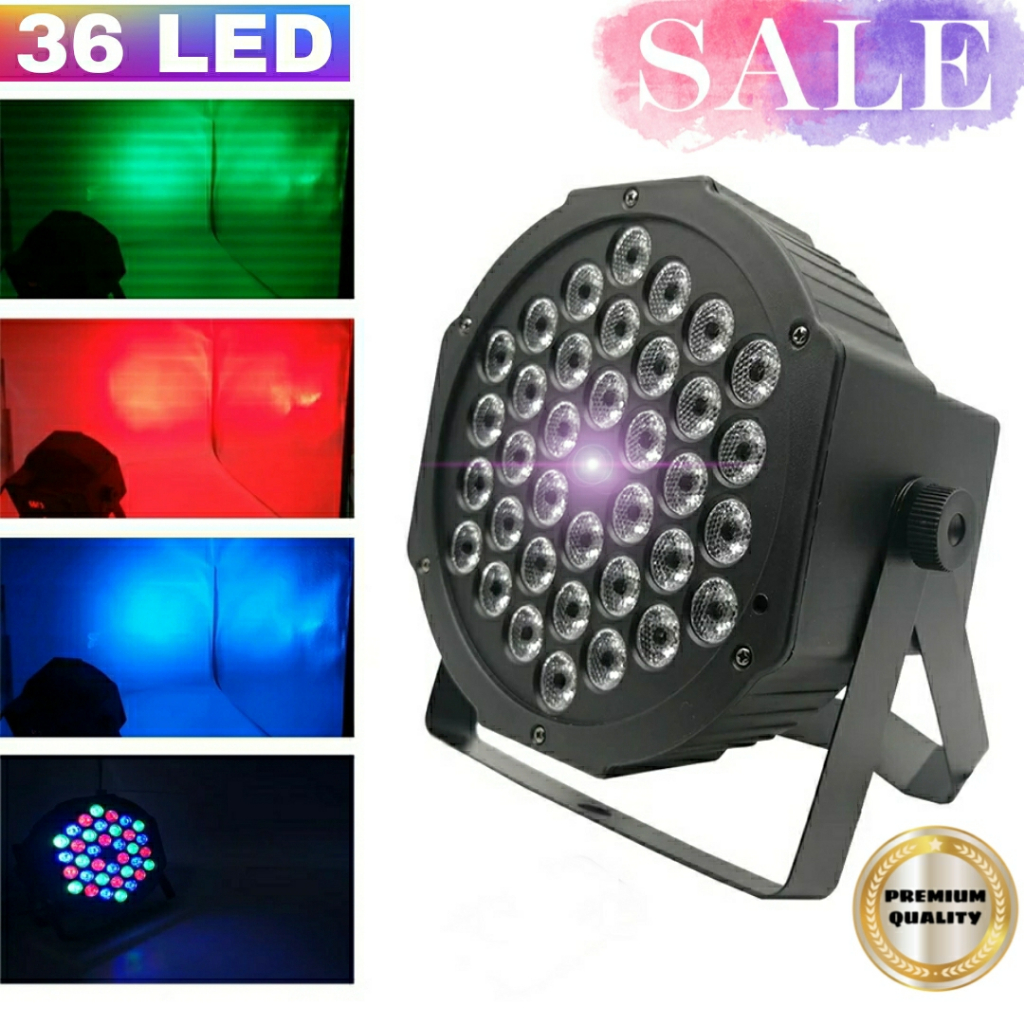 ไฟพาร์36LED RGB ไฟพาร์36 ไฟดิสโก้ ไฟพาร์เล่นเดี่ยวหรือใช้คู่กับบอร์ดคุมไฟDMX512