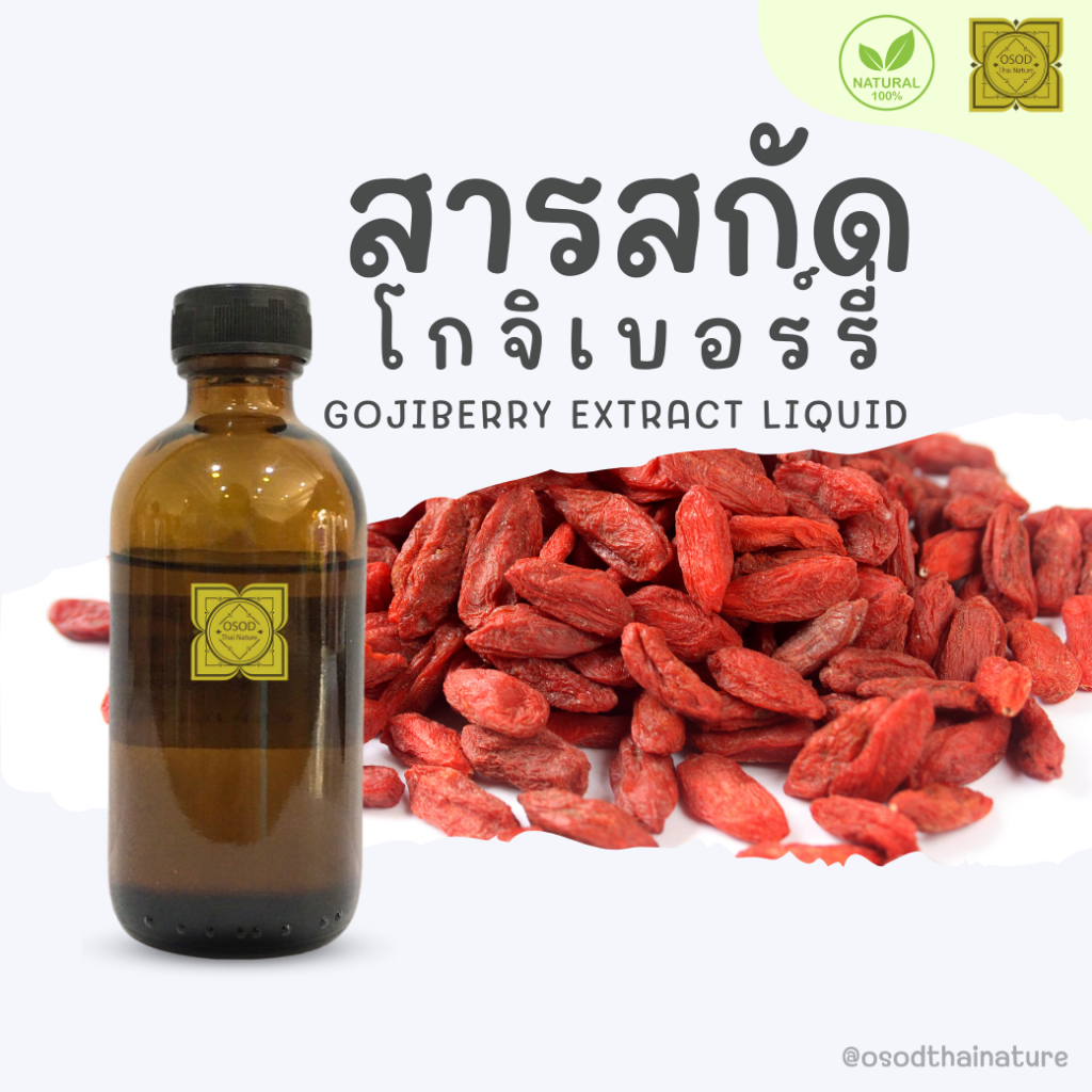 (Gojiberry Extract Liquid) สารสกัดโกจิเบอร์รี่ เก๋ากี้ (ชนิดน้ำ) ขนาด 30 100 มล. ใช้เป็นส่วนผสมเครื่องสำอาง