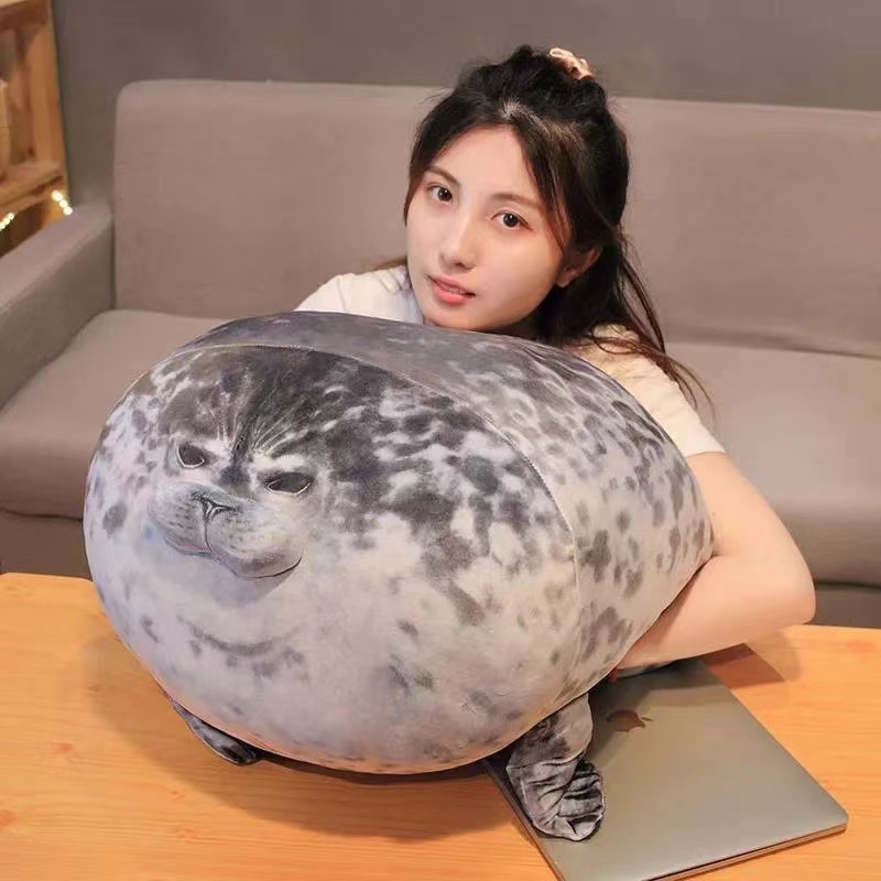 J Chubby Blob Seal Plush Animal Toy Cute Ocean Pillow Pet Stuffed Doll Kids Gift my📦จัดส่งทันทีครับ📦