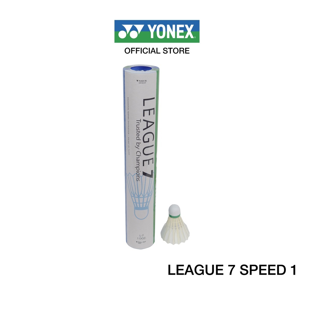 YONEX  LEAGUE 7 ลูกแบดมินตัน 1 หลอด 12 ลูก เหมาะสำหรับใช้ในการฝึกซ้อมหรือการเล่นในชมรม ตีก๊วนต่างๆ