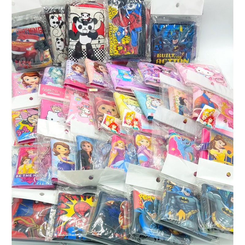 กระเป๋าตังค์เด็ก ซุปเปอร์ฮีโร่/ spiderman/ batman/ marvel/ avenger/ car/ เจ้าหญิง/ Kitty/ Kuromi/ Pompom/ My Melody