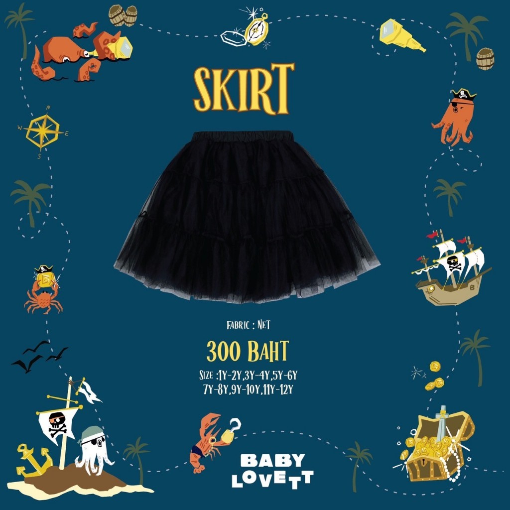 23 ชุดโจรสลัด Pirate Halloween - Skirt