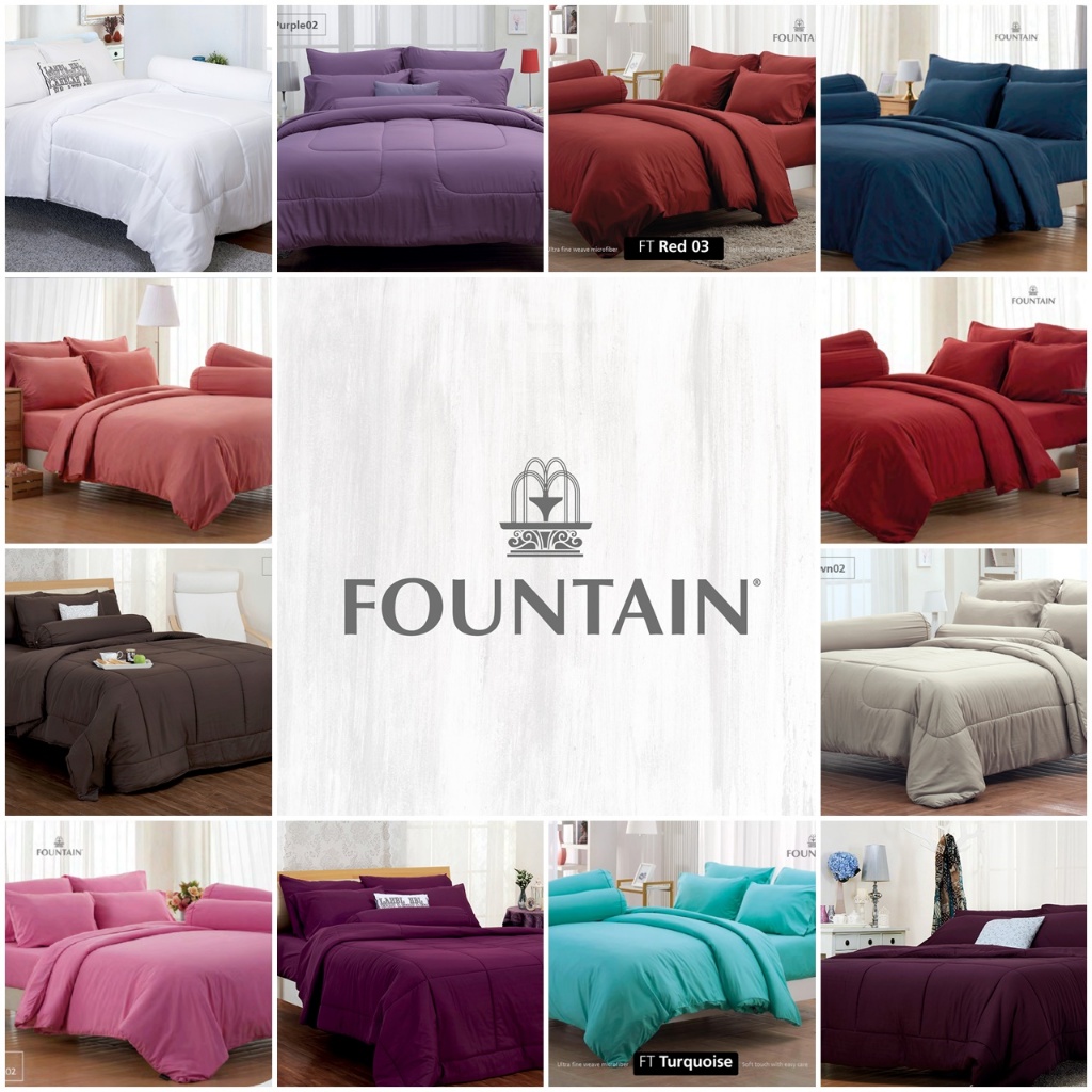 ผ้าปูที่นอน สีพื้น/Fountain V.17