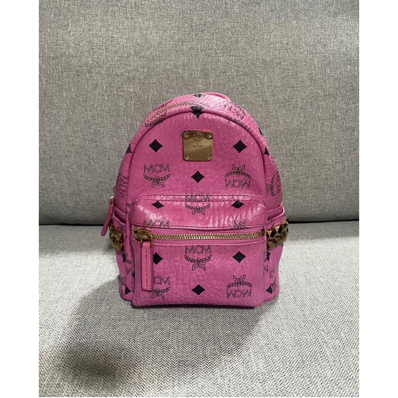 MCM MINI STARK BACKPACK IN PINK