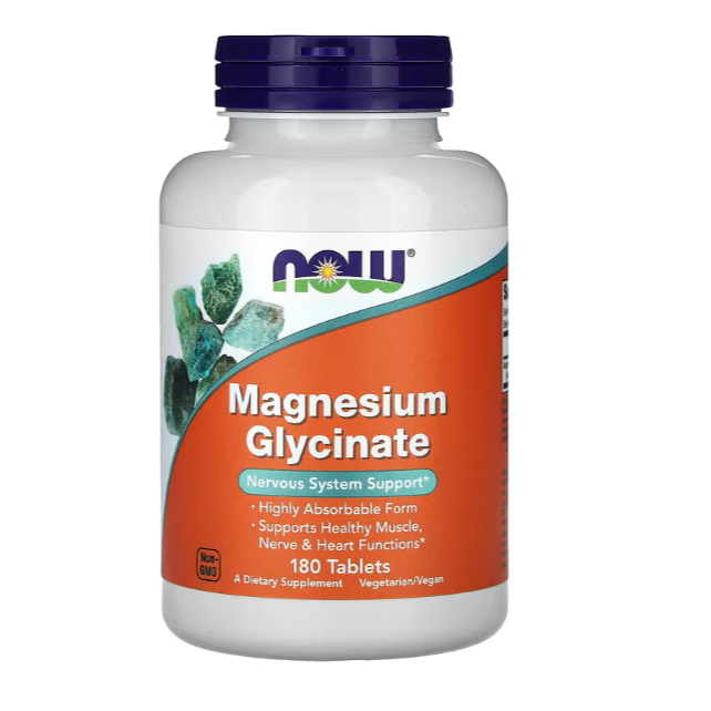 [พร้อมจัดส่ง] Now Foods Magnesium Glycinate 180 Tablets ดูแลสุขภาพช่วงพักผ่อน ส่วนช่วยในการทำงานร่างกาย รูปที่ 2
