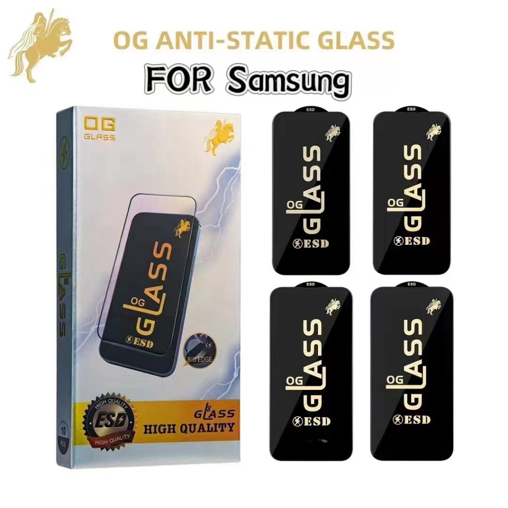 cxshop(1กล่อง10ชิ้นราคาส่ง)ฟิล์มกระจกเต็มจอ งานOG สำหรับSamsung A16 A06 S24FE A22(5G) A53(5G) A52 A14(5G) A05 A35
