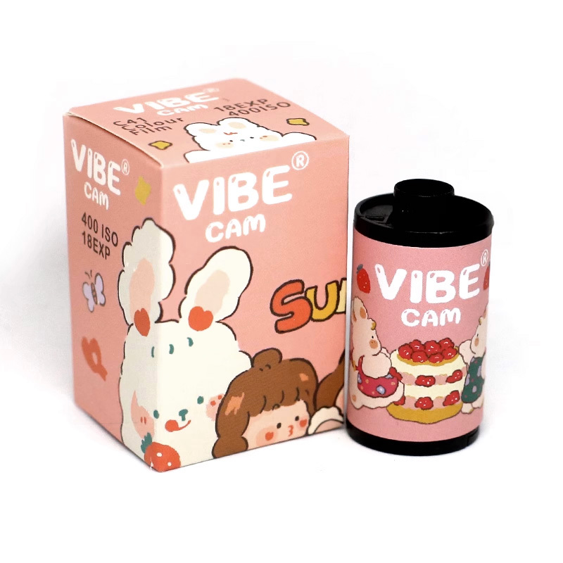 ฟิล์มถ่ายรูป 135 (35mm) VIBE CAM ฟิล์มสี ฟิล์มหนัง ลอกชั้นคาร์บอน (Film 35mm ) Movie Film Motion