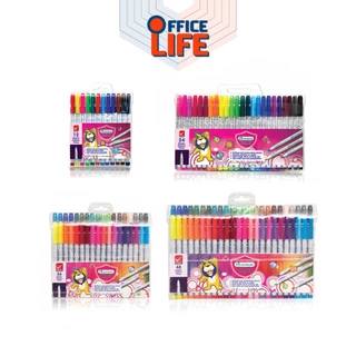 Master Art (มาสเตอร์อาร์ต) ปากกาเมจิก หัวแหลม ชนิดสีน้ำ Waterbase มี 12, 24, 36, 48 สี ( 1 แพ็ค )