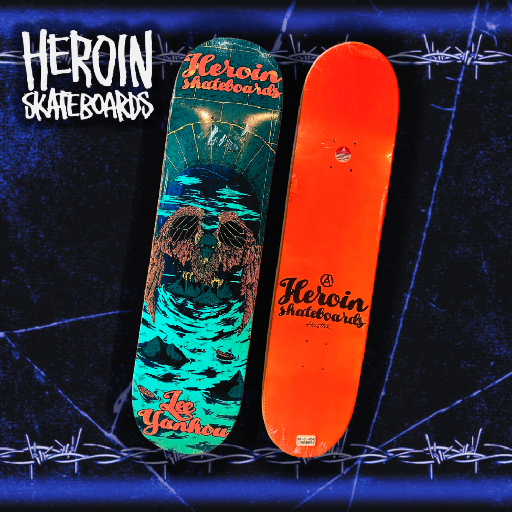 แผ่นสเก็ตบอร์ด Heroin Skateboard Deck รับประกันของแท้ สินค้าพร้อมส่ง