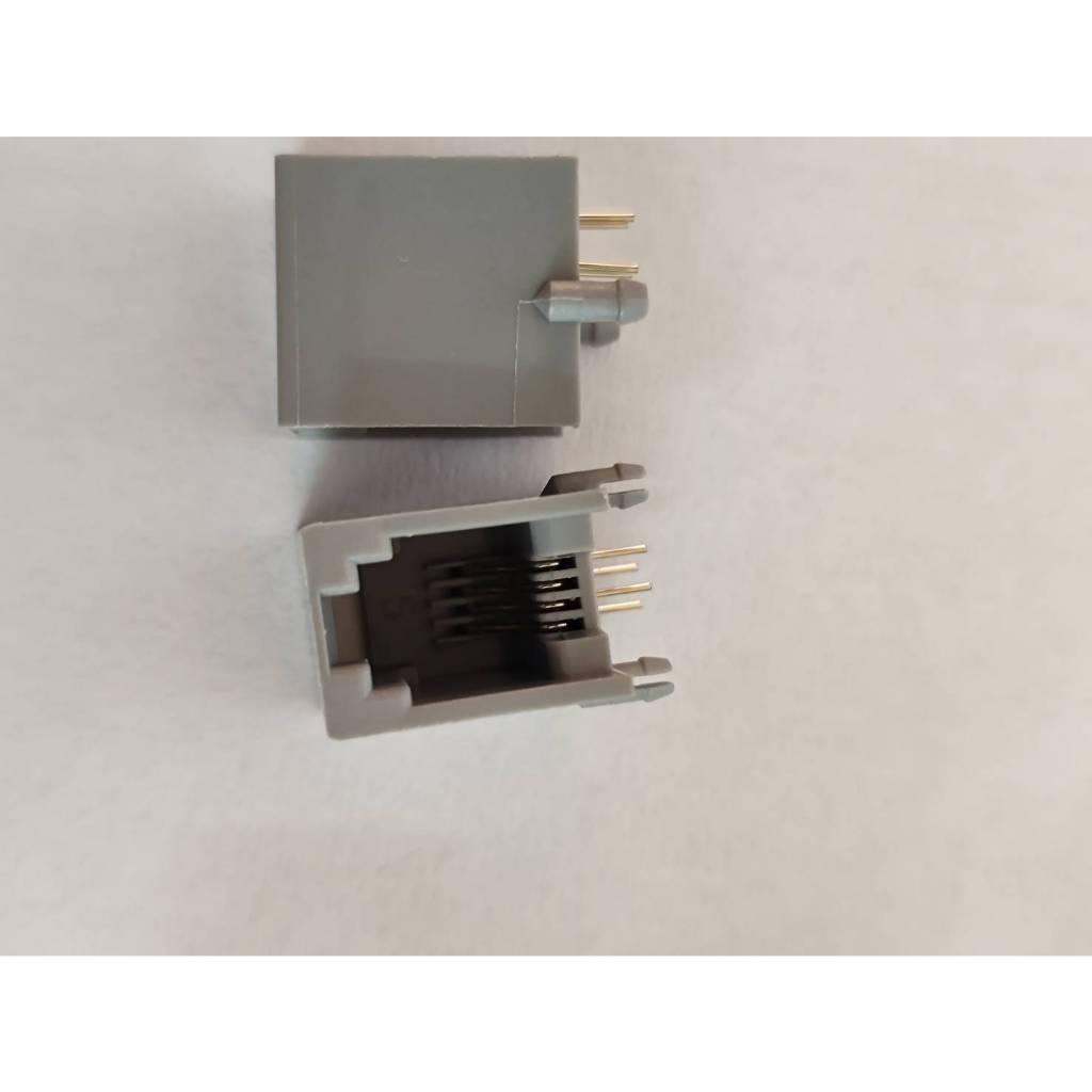 RJ11 สีเทา 4P4C ซ็อกเก็ตโทรศัพท์สีเทา RJ11 ซ็อกเก็ตโทรศัพท์ 4P4C อินเทอร์เฟซเครือข่าย