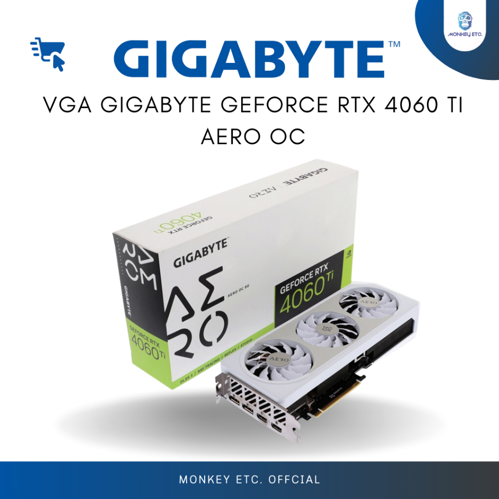 VGA GIGABYTE GEFORCE RTX 4060 TI AERO OC - 8GB GDDR6