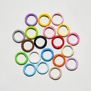 (พร้อมส่งในไทย!) ห่วงสปริง Diy ขนาด 24mm ห่วงพวงกุญแจ อะไหล่พวงกุญแจ ห่วงโลหะ ตะขอบีบ
