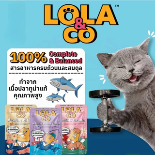 Lola&Co อาหารเปียกแมว สูตร Complete & Balanced เกรนฟรี ไม่เติมเกลือ ขนาด 80 กรัม