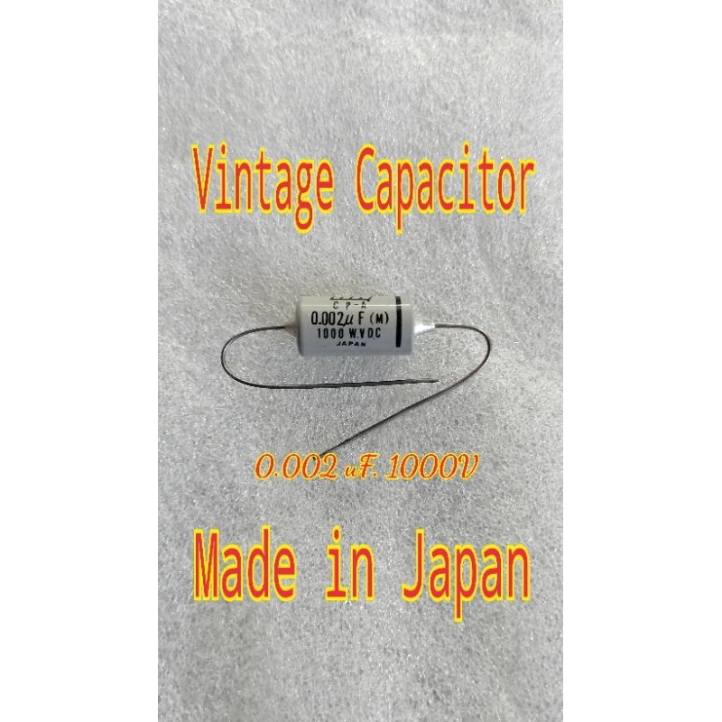 Guitar Vintage Capacitor 0.002 uf. 1000V New Old Stock  MADE IN JAPAN  (1 Pcs.)ราว