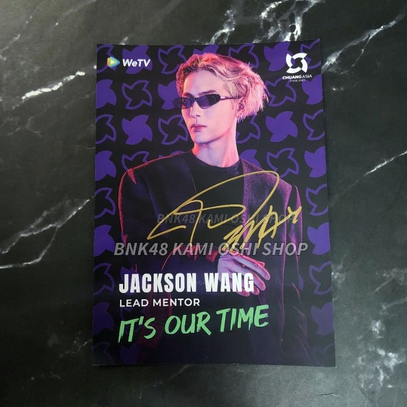 โปสการ์ด ลายเซ็นสด Jackson Wang Chuang Asia Lead mentor [ Autograph , signed Postcard ] แจ๊คสัน หวัง