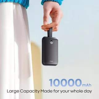 iWALK Power Hybridแบตสำรองไร้สาย10000mAh30WFastChargeพร้อมสายชาร์จในตัวรองรับ iPhone17,16,15,Samsung