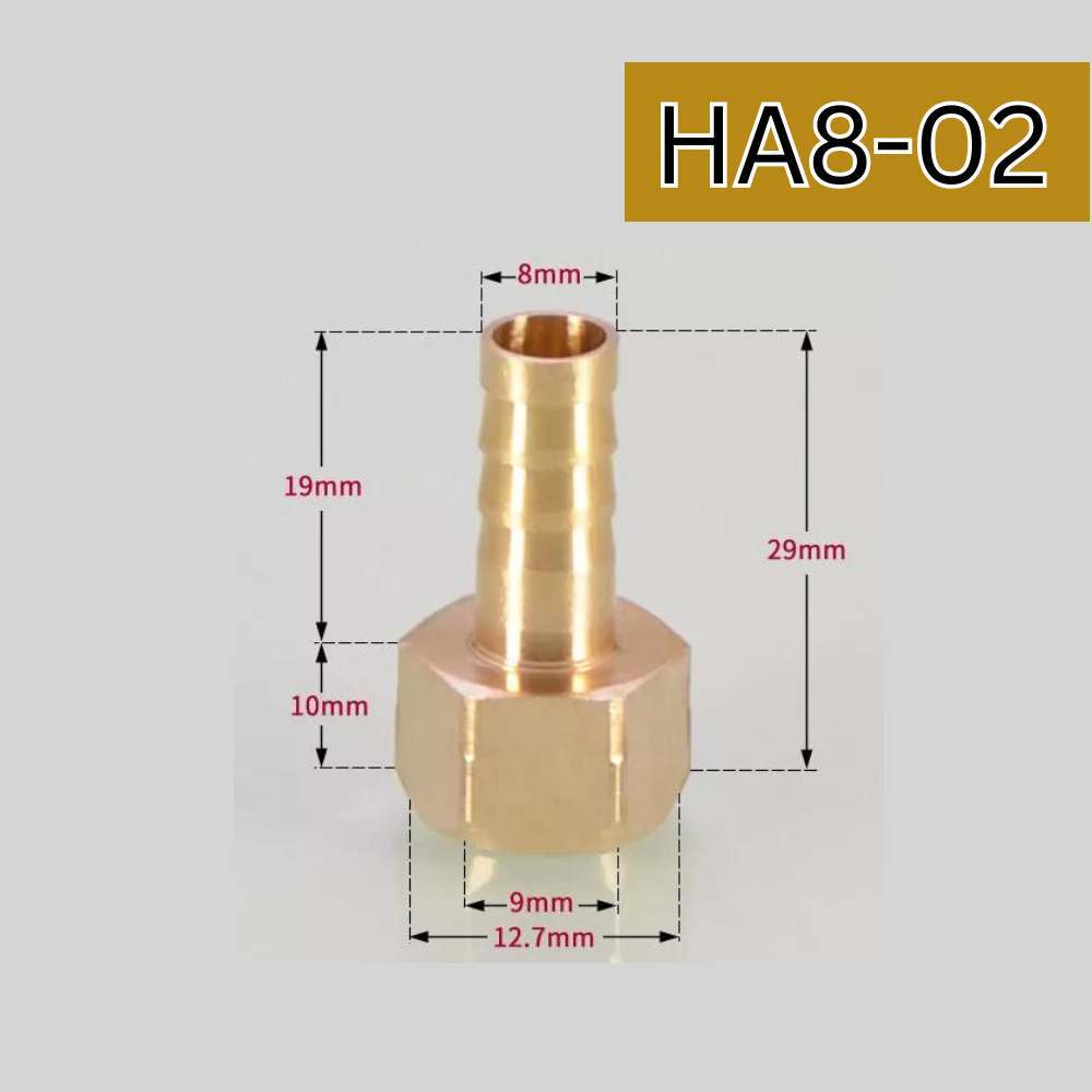 Apluz ข้อต่อทองเหลือง ข้อต่อหางปลา เกลียวใน - สายเสียบหางปลาไหล ไม่เป็สนิม พร้อมส่ง - รูปที่ 6