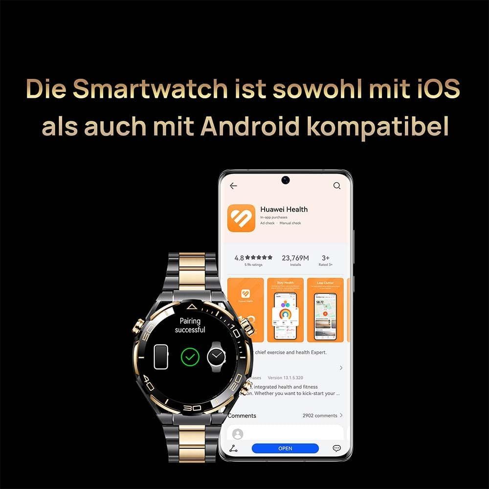 HUAWEI Watch Ultimate Design 46mm, 1.5" inch Luxury Smartwatch - 18K Gold