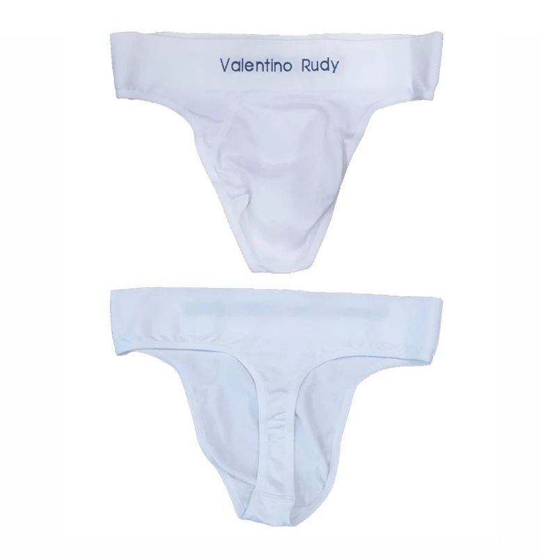 VALENTINO RUDY VA1-B100 1 cia Anilniluseamless G STRING ชาย หญิงไส่ได้ NYLON 93% SPANDEX 7% สีขาว XL