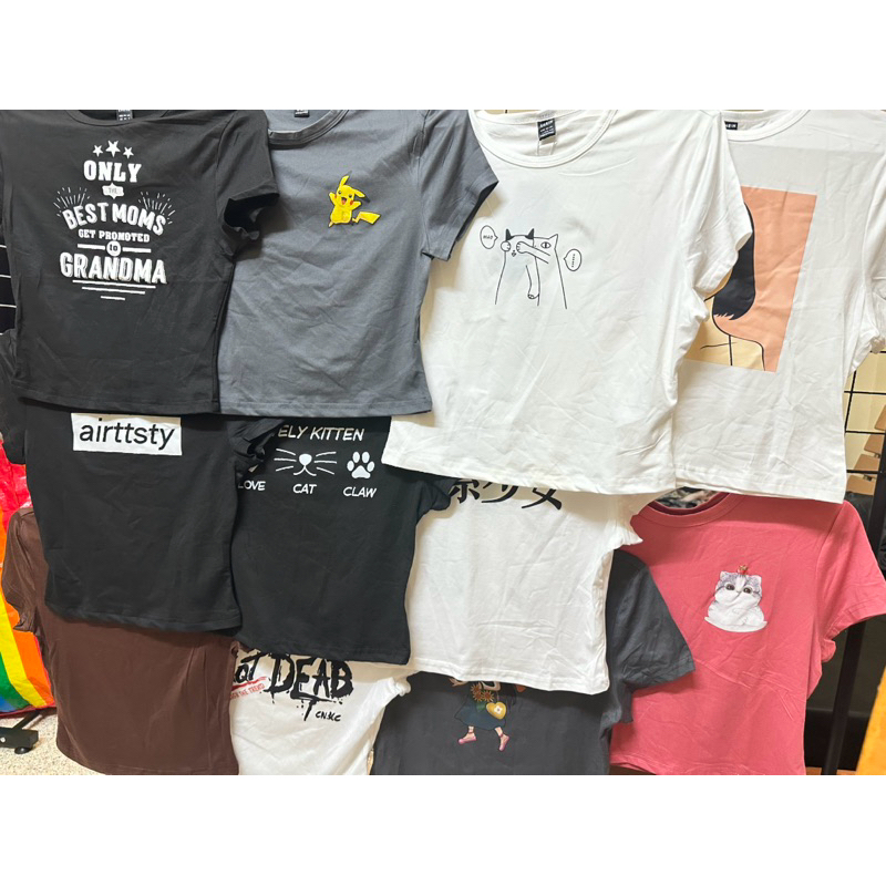 เสื้อครอปผู้หญิง แขนสั้น shein