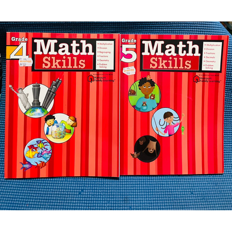 Grade 4-5  Math Skills Harcourt Family Learning💥ไม่มีจด