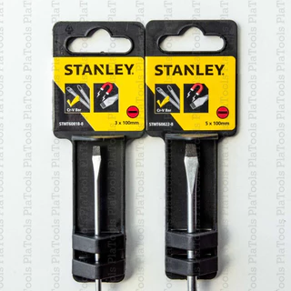 STANLEY ไขควง PH1/PH2 /ปากแบน 3mm/5mm. ด้ามจับยาง ปลายมีแม่เหล็ก (ของแท้)