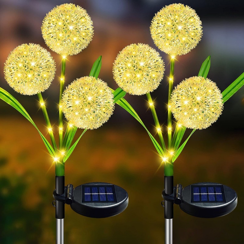 🏷️[Home] 3LED ไฟโซล่าเซล ไฟประดับไฟปักสนามหญ้า SOLAR ไฟตกแต่งต้นไม้ปลอมดอกไม้ปลอม ไฟปีใหม่ ไฟตกแต่งสวน พลังงานแสงอาทิตย์