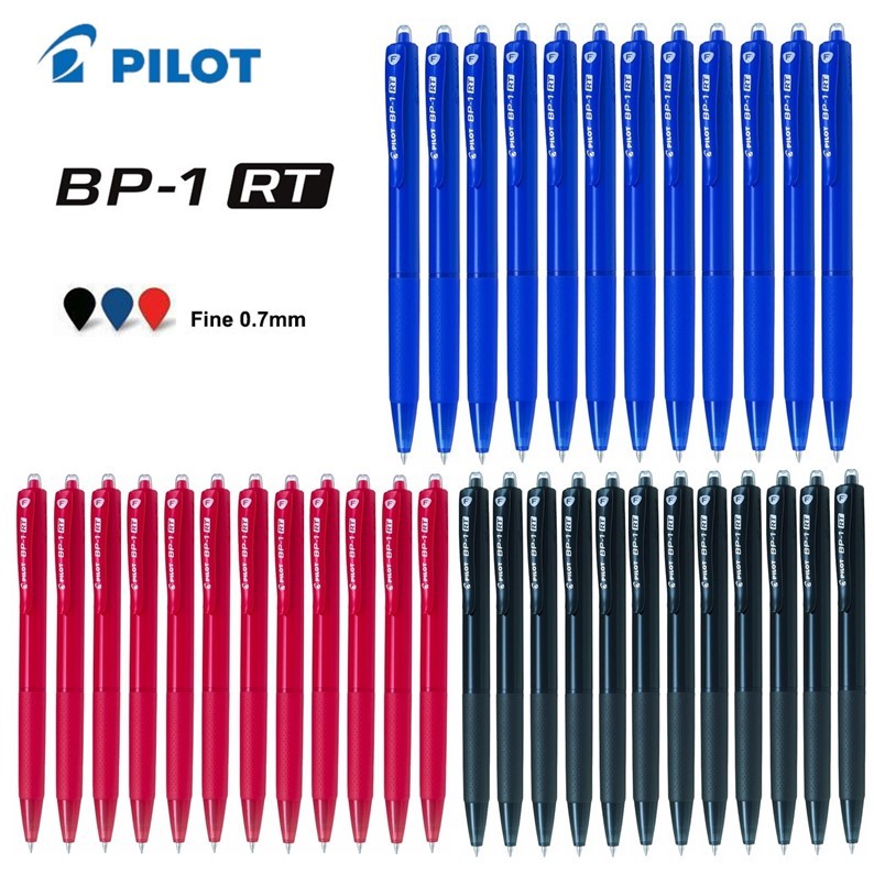 ปากกาลูกลื่น PILOT BP-1 RTขนาด 0.7mm. (ราคาแพ็ค 12 ด้าม)