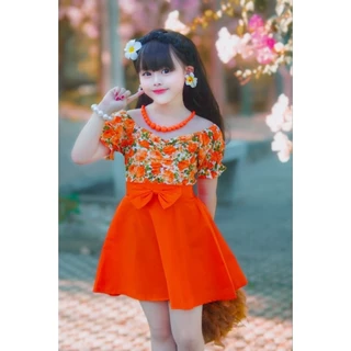 ชุดเช็ตลูกสาว ชุดสงกรานต์ รุ่นเสื้อ+กระโปรงลายดอก/ลายตารางย้อนยุค**ไม่รวมเครื่องประดับ**