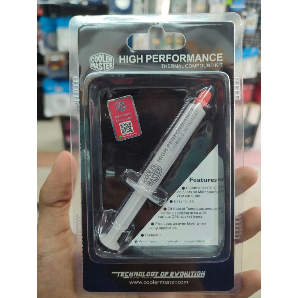 Cooler Master HTK002 High Performance Thermal Paste ซิลิโคน นำความร้อน คูลเลอร์มาสเตอร์ ซิลิโคน CPU HITECHubon