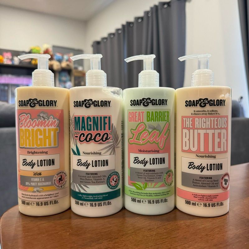 soap & glory โซพ แอนด์ กลอรี่ ครีมทาผิว โลชั่น บำรุงผิวกาย เพื่อผิวชุ่มชื่น ปริมาณ 500 ml.