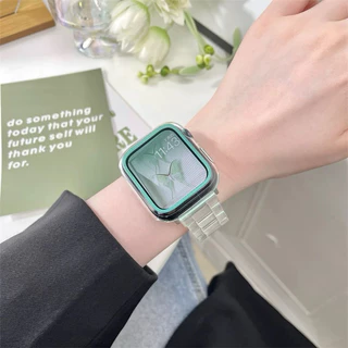 เคสเรืองแสง แข็ง PC เรืองแสง (ไม่มีหน้าจอ) 49 45 44 41 40 มม สําหรับ Apple Watch Series Ultra2 Ultra 9 8 7 SE 6 5 4 3 2