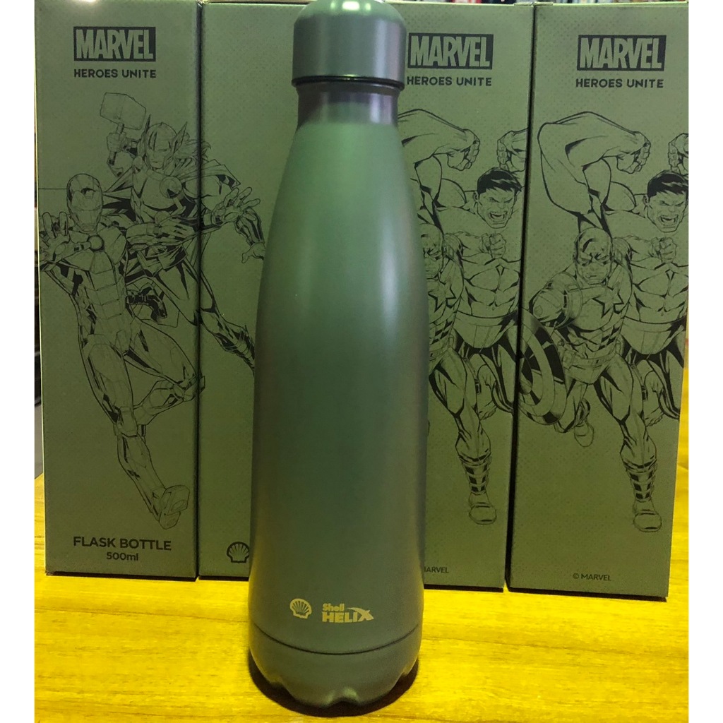 ขวดน้ำสแตนเลส MARVEL สีเทา กระติกน้ำสแตนเลส 500m เก็บความร้อน เก็บความเย็น ลิขสิทธิ์แท้ MARVEL - รูปที่ 3
