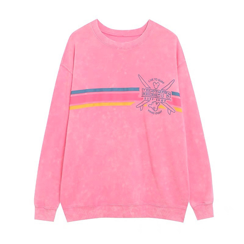 MICKEY MOUSE SURF WAX 1928  sweatshirt🌊🌊 สเวตเชิ้ต กันหนาว ลายมินนี่ &มิคกี้ เม้าส์  (TS346)