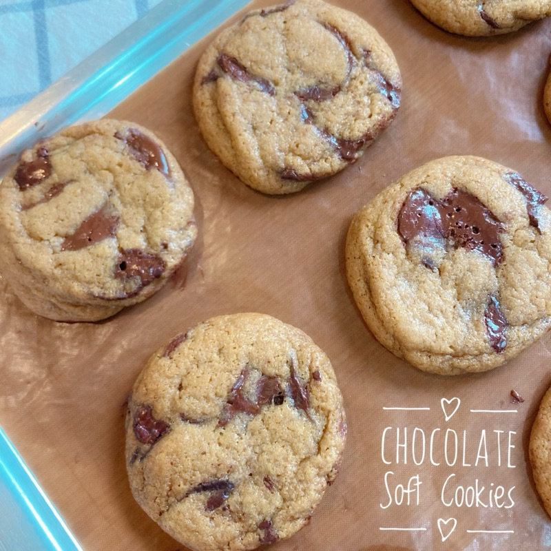 ซอฟท์คุกกี้/คุกกี้นิ่มรสชอคโกแลต  Dark Chocolate Soft Cookies