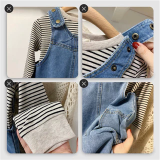 👧🏻พร้อมส่งจากไทย👶🏻 เอี๊ยมยีนส์เด็ก ชุดเอี๊ยมยีนส์ ไม่ต้องรอนานค่ะ