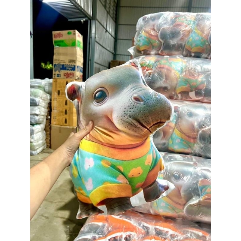 พร้อมส่งเลย หมอนหมูเด้ง ฮิปโปแคระชมรมคนรักหมูเด้งทางนี้จ้า