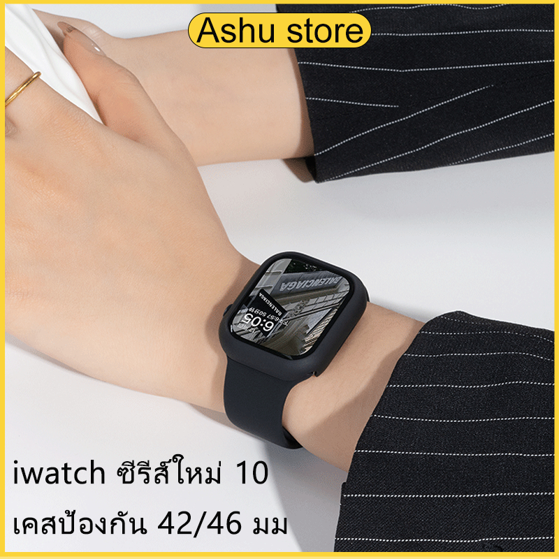 เคสป้องกันนาฬิกา PC เคสแข็ง + ตัวป้องกันหน้าจอ 2-in-1 สำหรับ iWatch Series 10/11 42mm46mm