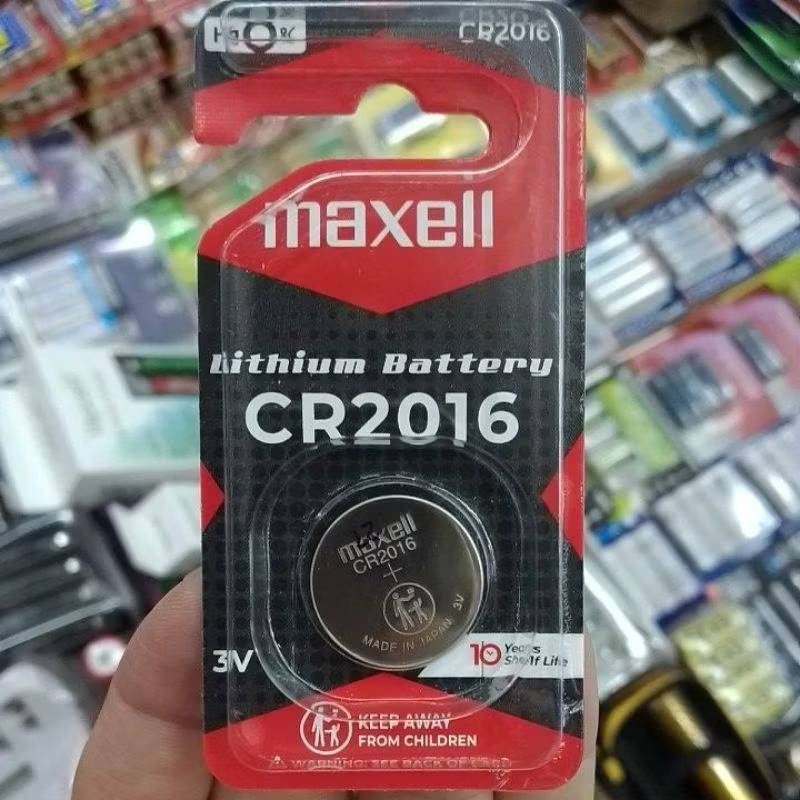 (แพคเดี่ยว) ถ่านกระดุม Maxell CR2016 3V จำนวน1ก้อน ของใหม่ ของแท้