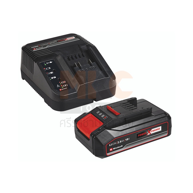 EINHELL ชุดแบตเตอรี่ 18V + แท่นชาร์จ 18V 2.5Ah Power X-Change Starter Kit