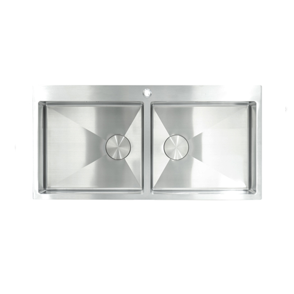 TEKA อ่างล้างจาน 2 หลุม รุ่น TQB 2B ฟรีก๊อกน้ำเย็น