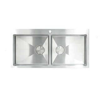 TEKA อ่างล้างจาน 2 หลุม รุ่น TQB 2B ฟรีก๊อกน้ำเย็น