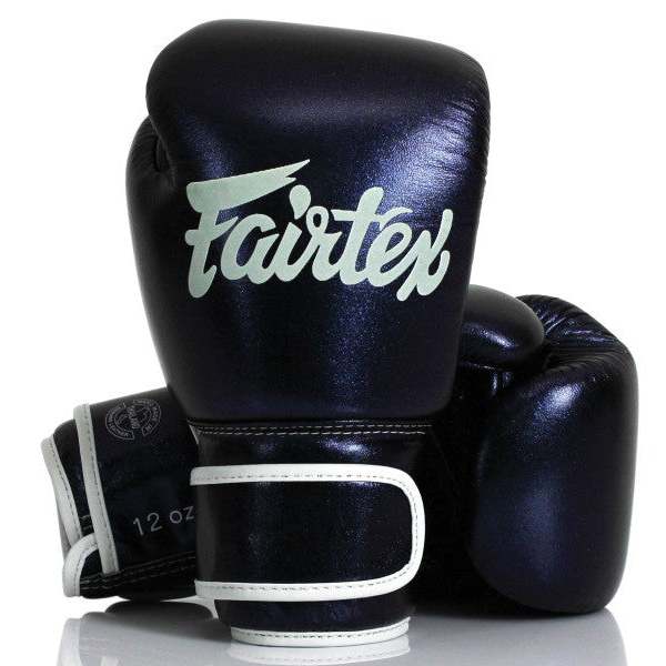 Fairtex Real Leather Boxing Gloves BGV12 Midnight Purple กล่องAura หมด No Aura Box