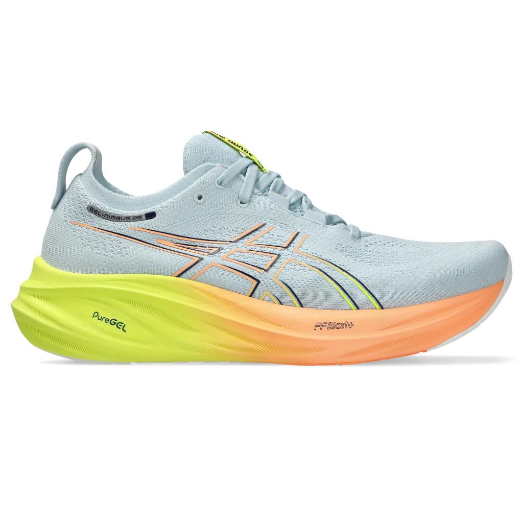 ASICS : 1011B928.750 GEL-NIMBUS 26 PARIS MEN RUNNING ผู้ชาย รองเท้าวิ่ง ของแท้  COOL GREY/SAFETY YEL
