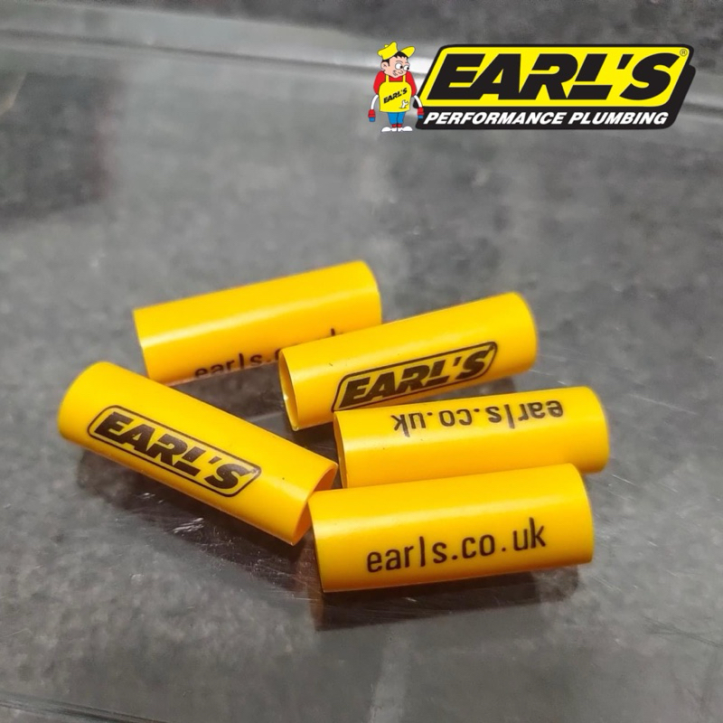 ปลอก Earl’s แท้ สีเหลือง สำหรับใส่สายเบรค (Made in Uk)